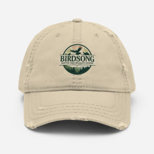 distressed classic ball cap birdsongrwc logo