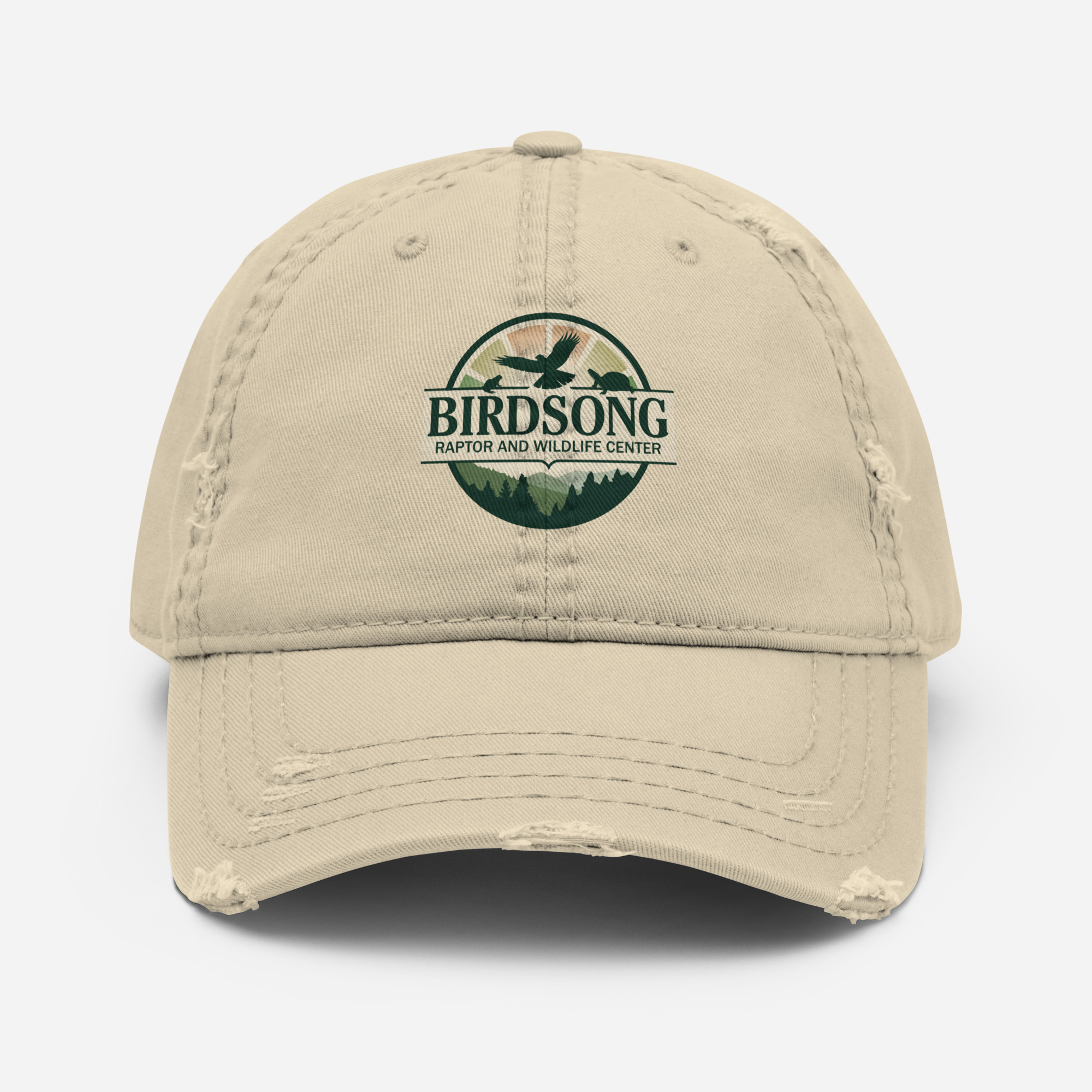 distressed classic ball cap birdsongrwc logo distressed classic ball cap birdsongrwc logo