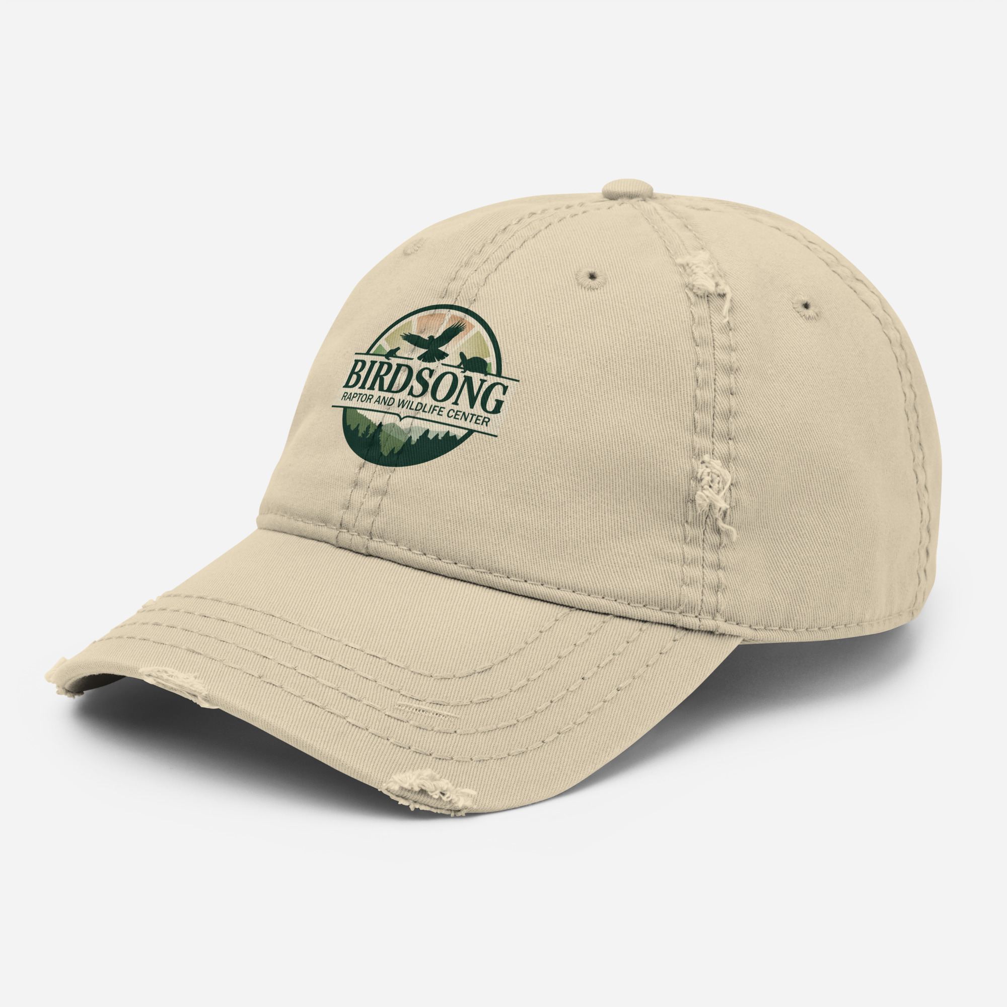 distressed classic ball cap birdsongrwc logo distressed classic ball cap birdsongrwc logo