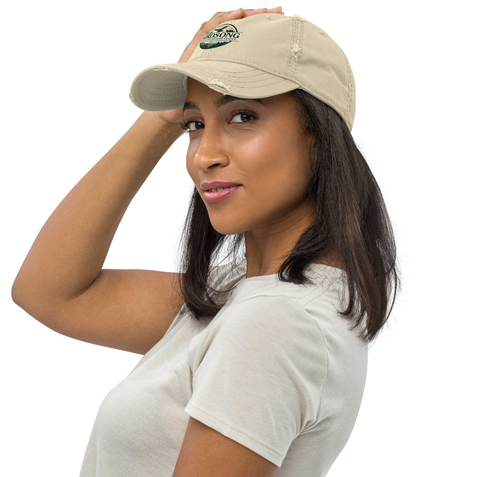 distressed classic ball cap birdsongrwc logo distressed classic ball cap birdsongrwc logo
