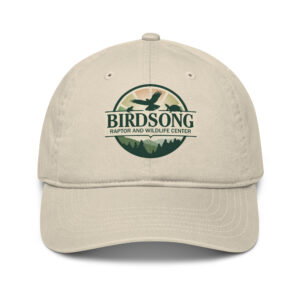 tan organic cotton classic ball cap birdsongrwc logo