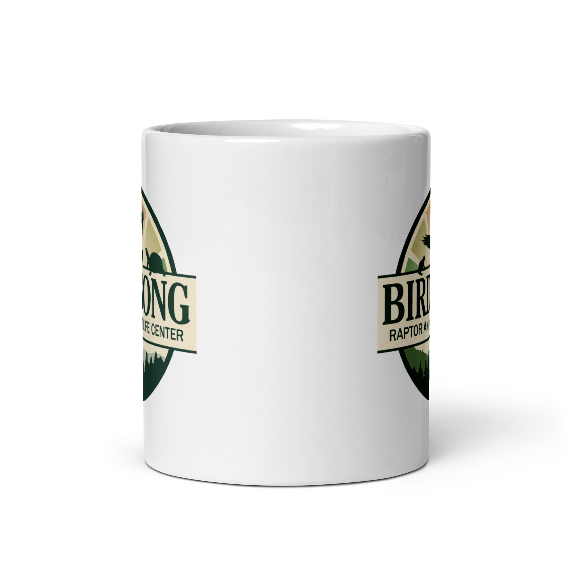 white mug birdsongrwc logo double sided white mug birdsongrwc logo double sided