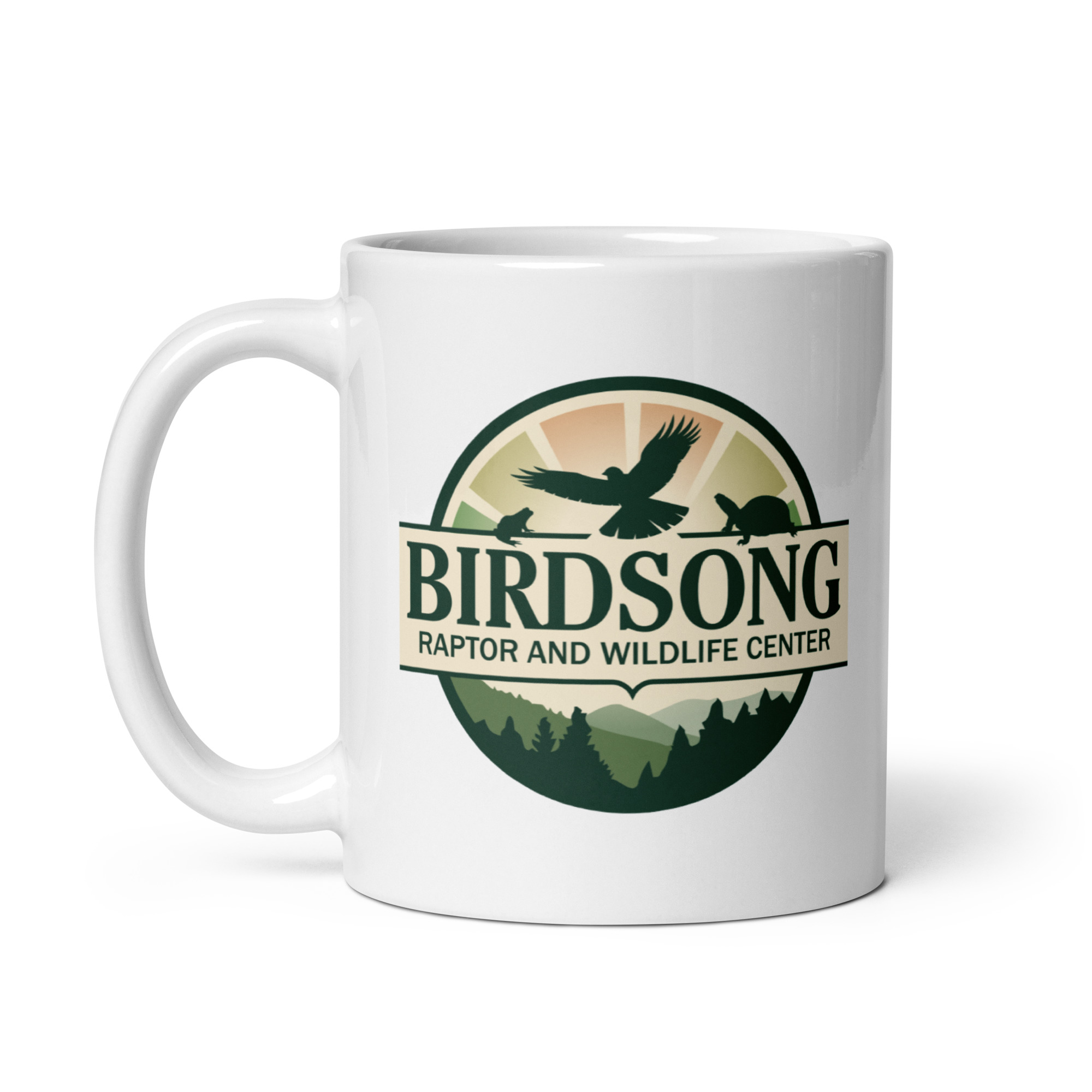 white mug birdsongrwc logo double sided white mug birdsongrwc logo double sided