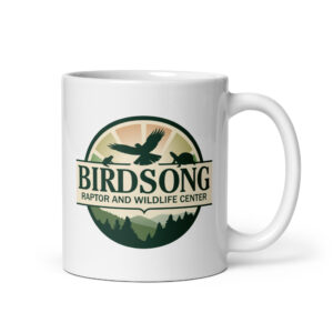 white mug birdsongrwc logo double sided
